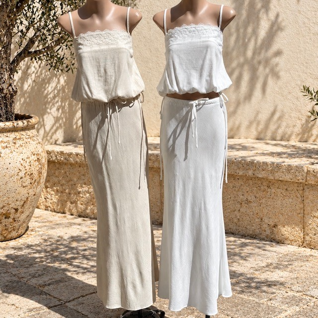 Z803 Lace Maxi Skirt Set