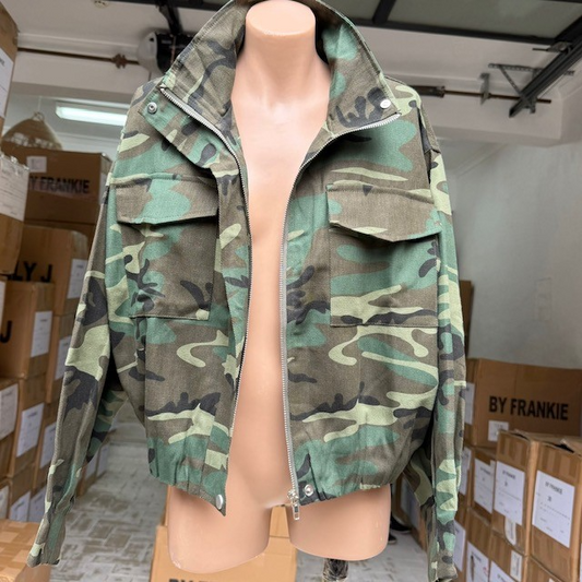 889-4 Camo Bomber Jacket With Pink Lining 