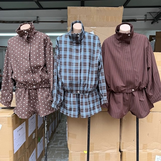 924 Funnel Neck Jacket + Short Set