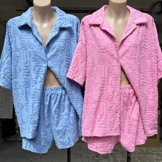 1225 TOWELLING SHORT SET