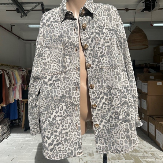 567-1 Faded Leopard Shacket