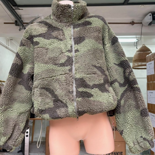 1123-2 Camo Fleece Teddy Jacket