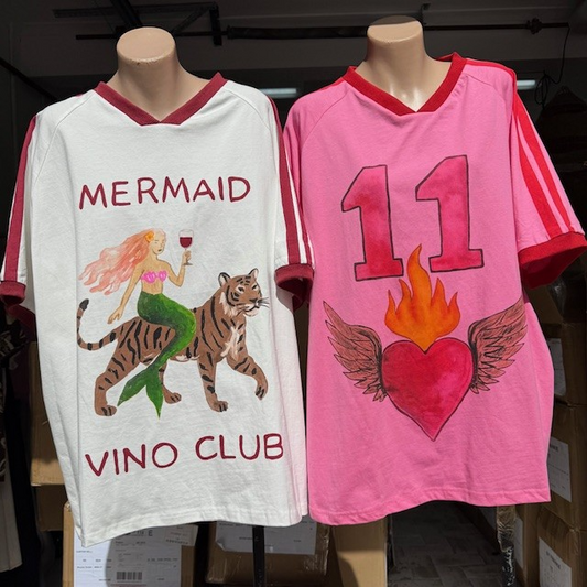#752-1T Mermaid Vino Club Tee   #754-1T Pink 11 Jersey Tee (5P)(3W)