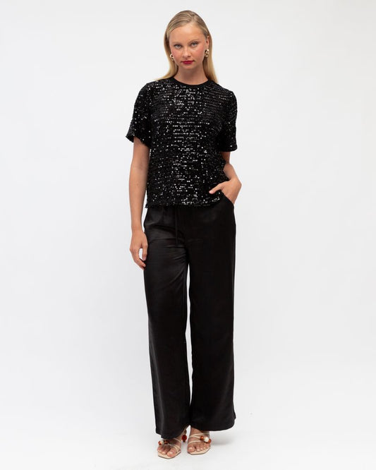PH13229/O - SARA BOXY SEQUIN TOP