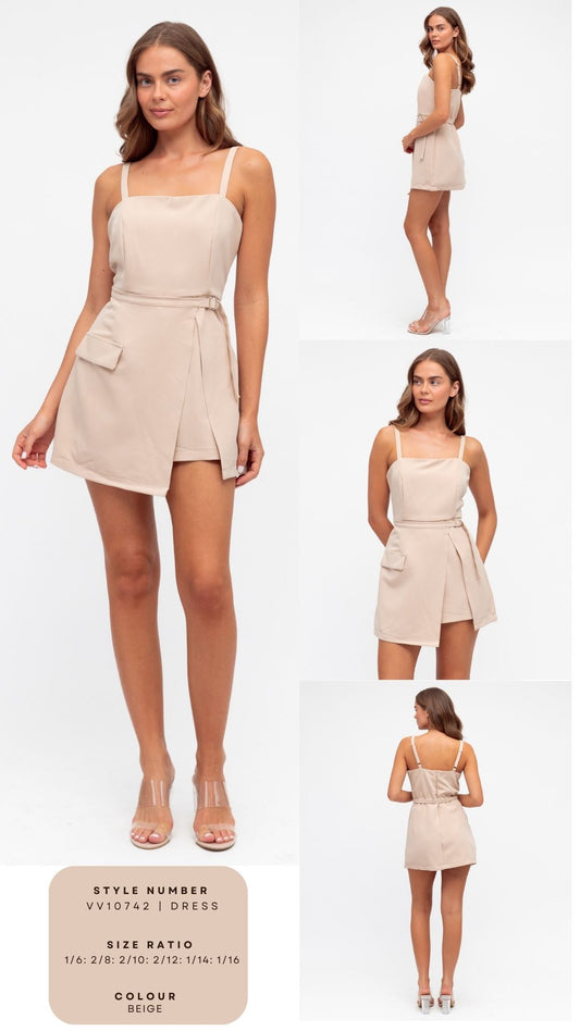 VV10742- DRESS BEIGE /O