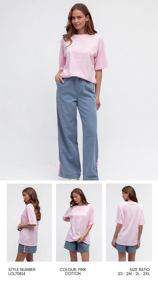 LOL70814/O STRIPE TEE