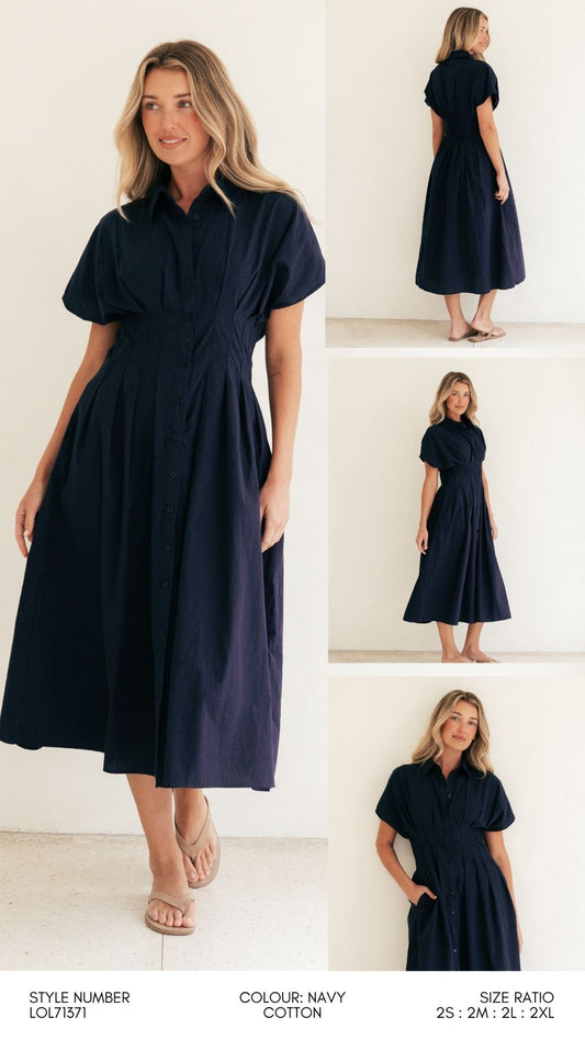 LOL71371/O AZURE WEEKEND MIDI DRESS