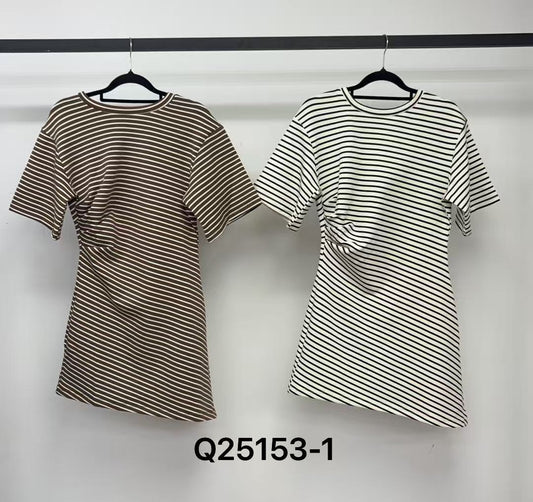Q25153-1 - STRIPE TEE DRESS