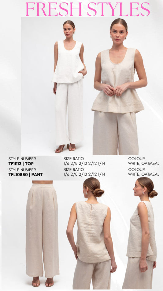 TFL10880/O LINEN PANT