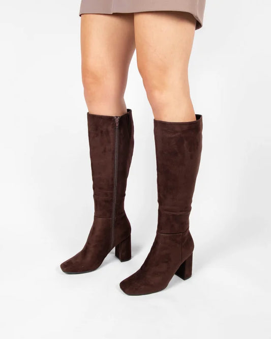 GAIA KNEE HIGH - CHOCOLATE SUEDE