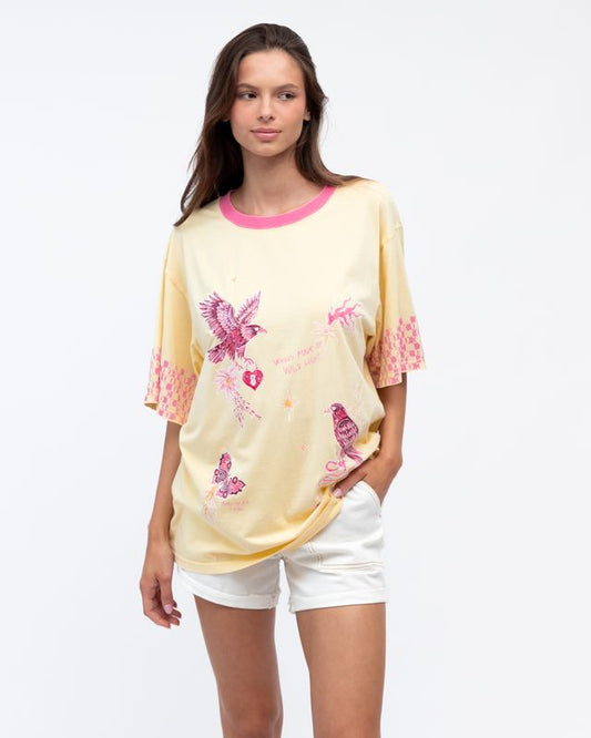 PHE13068/O WILD LIGHT TEE - YELLOW