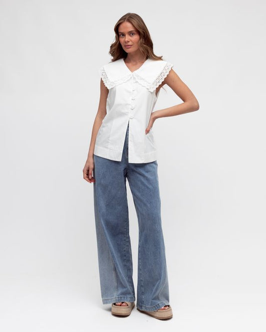 PH12764-1/O SLEEVELESS BLOUSE