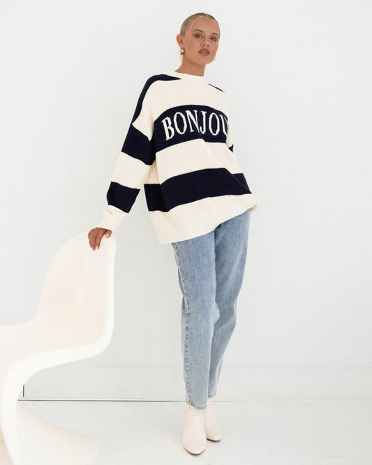 PH12281/O - BONJOUR STRIPE KNIT