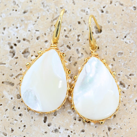 JFG-E Gold and pearl earrings