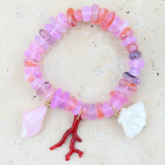 JKU-B Pink Shell Bracelet