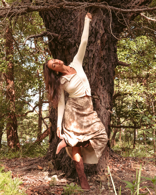 PH12315/O - WALNUT SLIP SKIRT