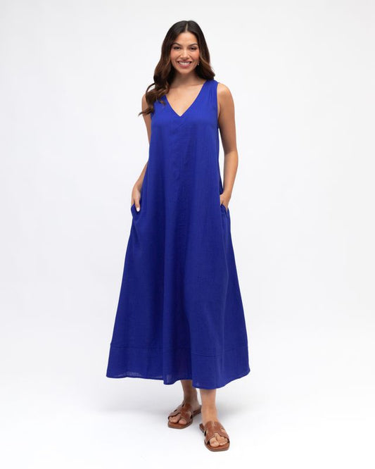 LOL70624/O PALM OASIS PLAIN MAXI