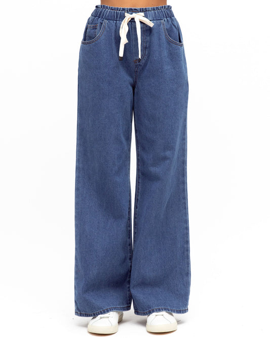 LOL70397/O JEANS WITH ELASTIC WAIST