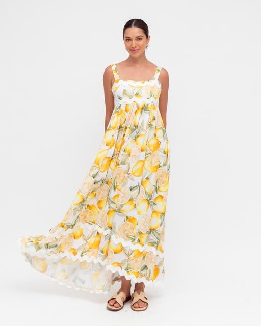 LOL21390-2/H LEMON RIC RAC DRESS