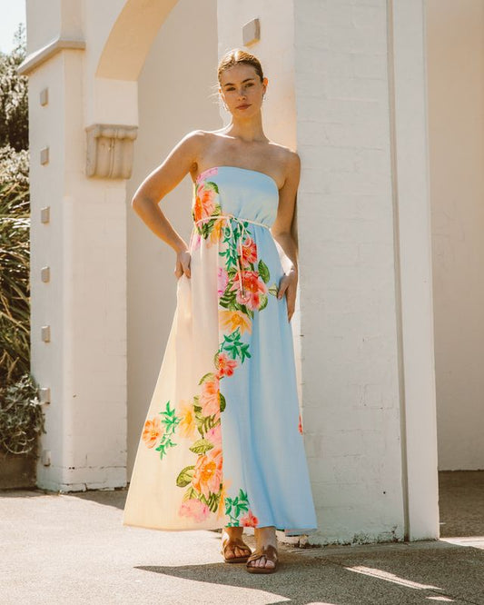 TFE10729-3/O BOTANICAL BLISS BLUE MAXI