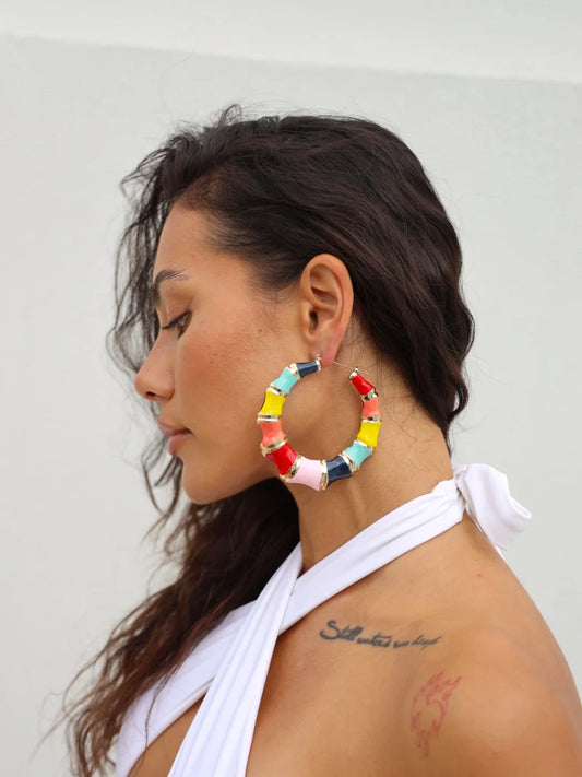 Sunset Dancing Multi Hoop Earring