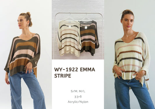 WY-1922/O EMMA STRIPE KNIT