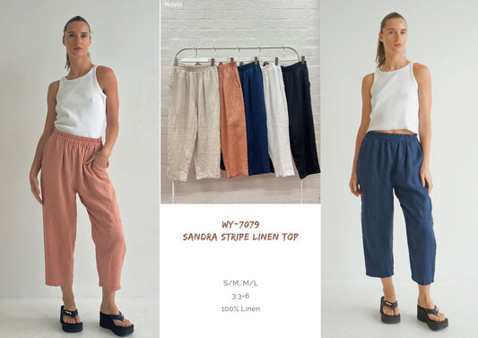 WY-7079 - Novie linen pants