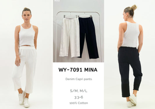 WY-7091/O Mina cropped Trousers