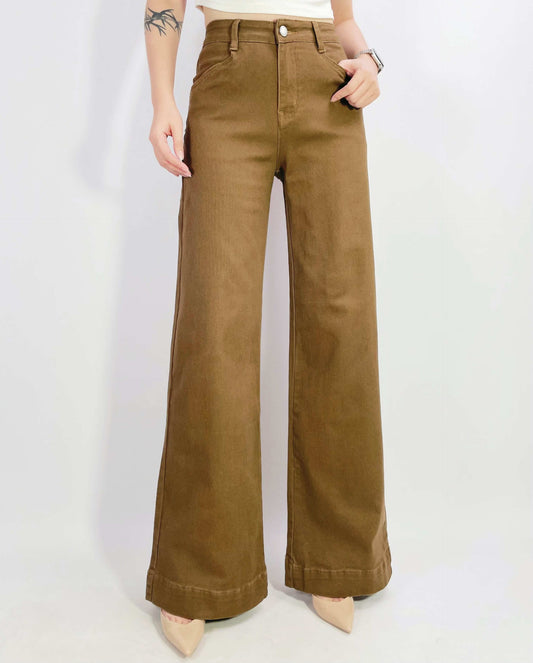 CGJ1778 WIDE LEG JEAN - camel