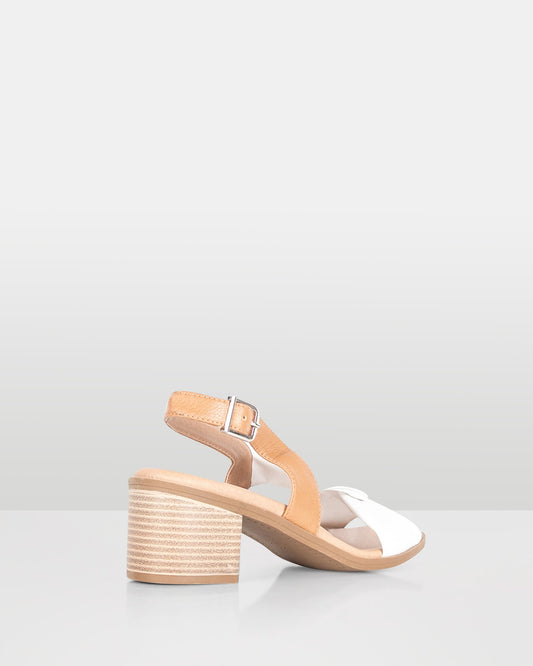 RUE BLOCK HEEL- WHITE