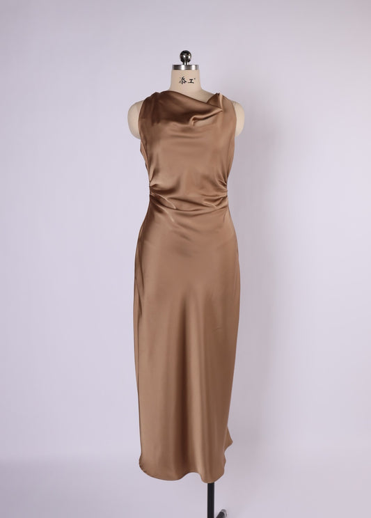 VH23070 Satin midi dress