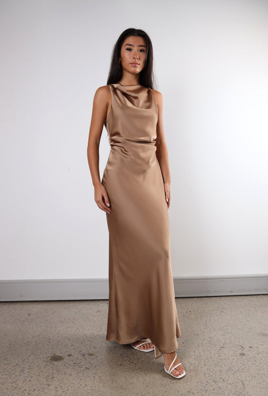 VH23070 Satin midi dress