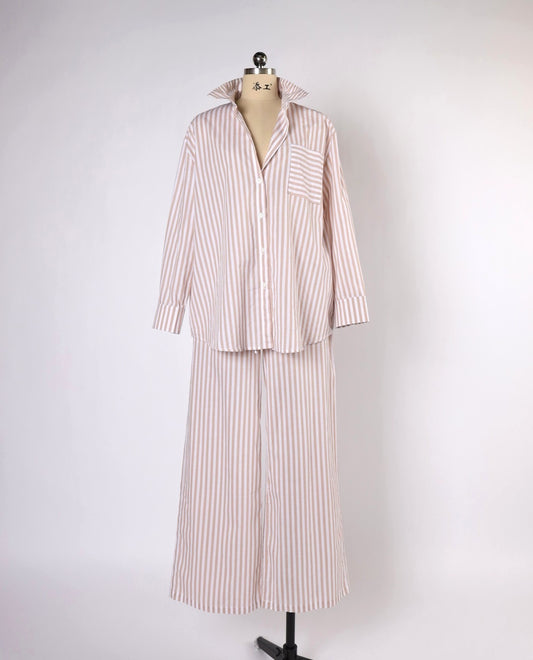 VH23112+VH23113, stripe shirt pant set