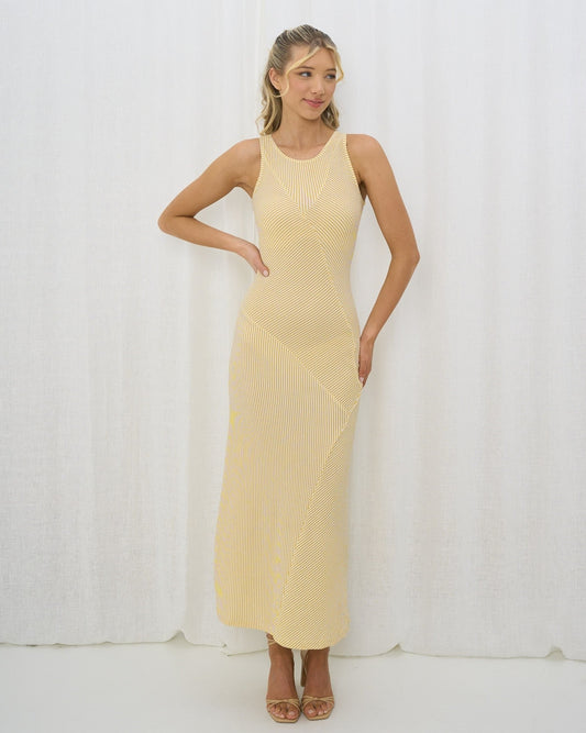 W2011579-1 YELLOW DRESS/H