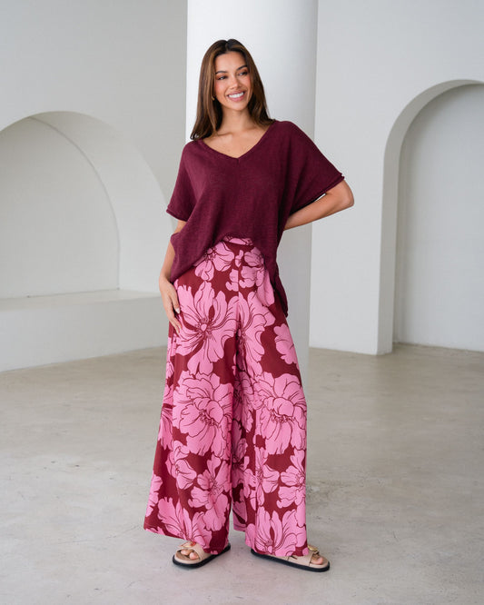 LOLE70383/O FULL BLOOM PANTS