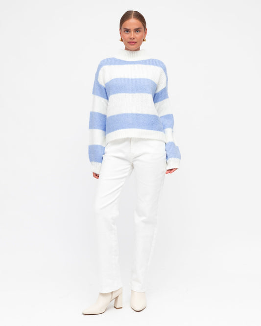 TF10703/O STRIPE KNIT JUMPER