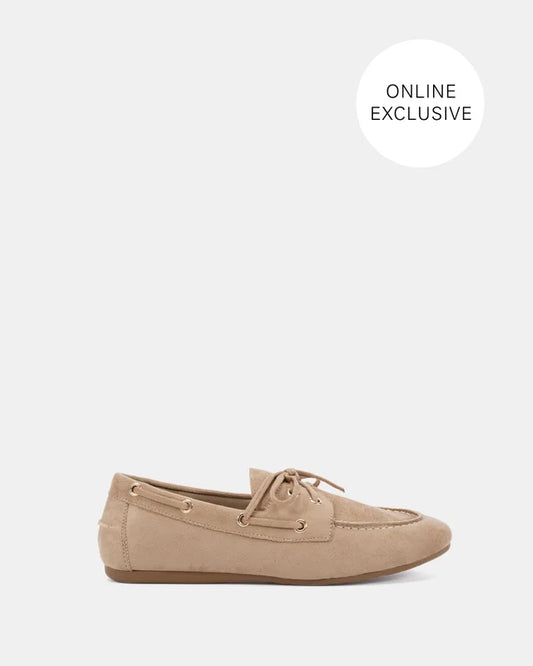 Wren – Brown Microsuede, Natural Microsuede