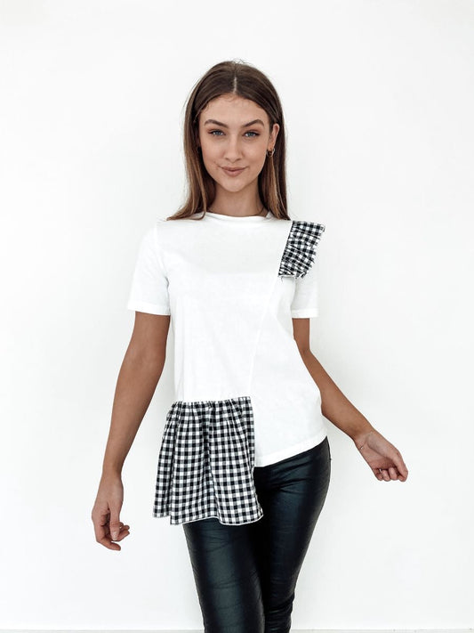 FRILL FRONT TEE